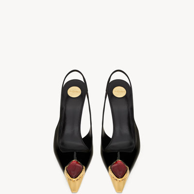 Loulou slingback pumps in patent leather
