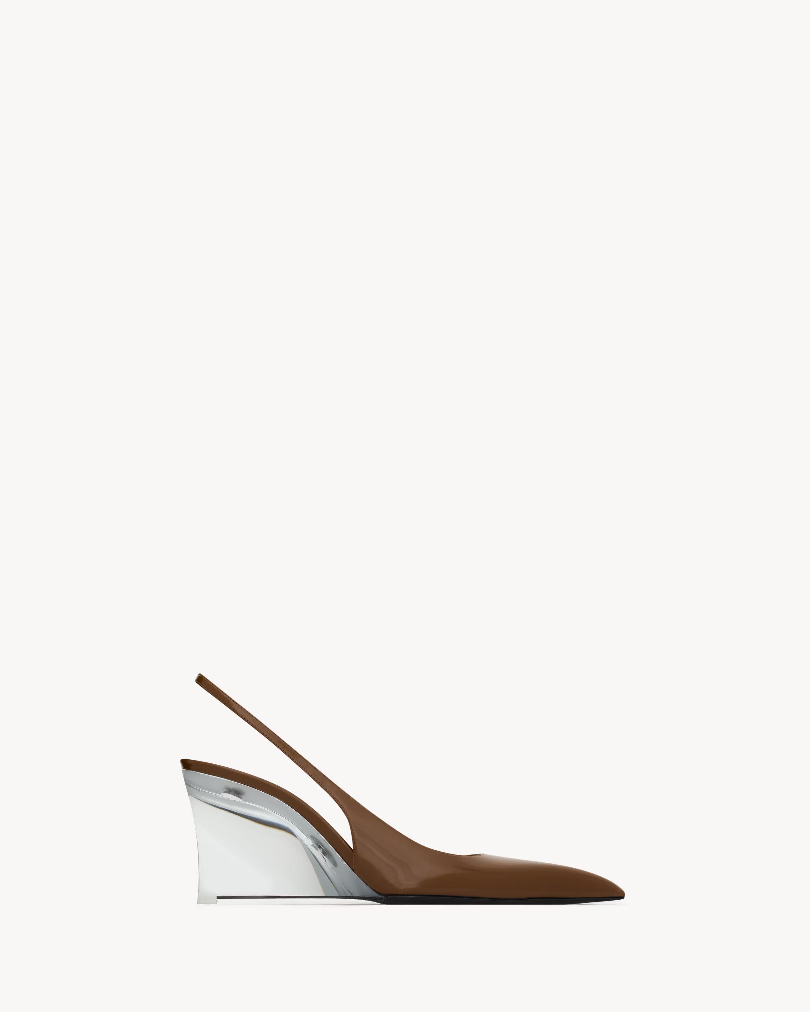 Miller wedges in glazed leather